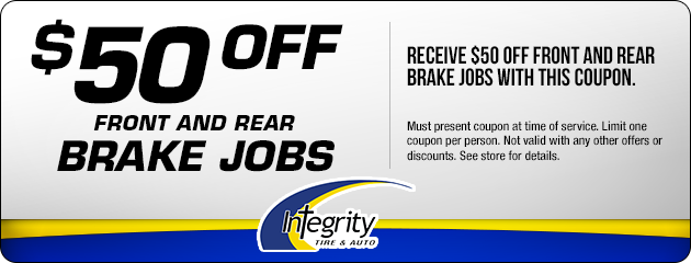 $50 Off Front and Rear Brake Jobs