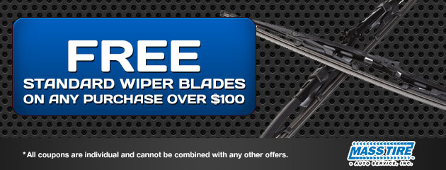 Free Standard Wiper Blades on any purchase over $100 