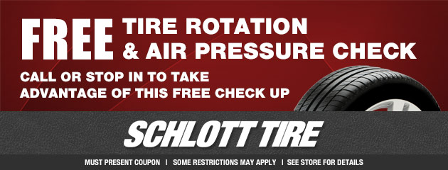Free Tire Rotation and Air Pressure Check Special