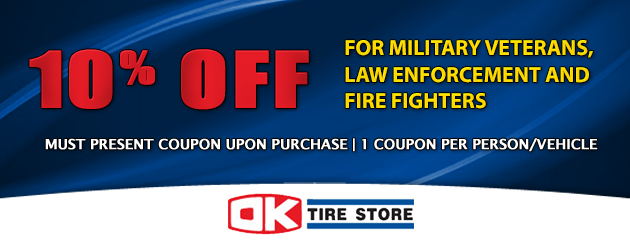 10% OFF for Military Veterans, Law Enforcement and Fire Fighters