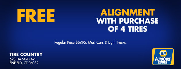 Free Alignment with purchase of 4 tires