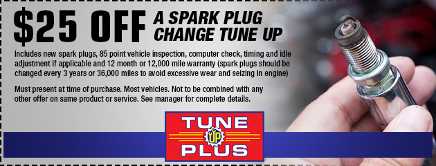 $25 Off a Spark Plug Change Tune Up 