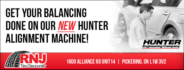 Get your balancing done on our new Hunter alignment machine