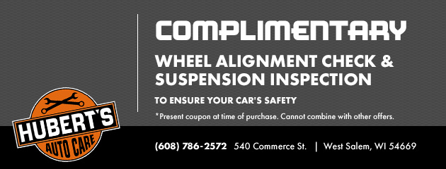 Complimentary Wheel Alignment Check and Suspension Inspection