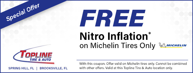 Free Nitrogen Inflation on Michelin Tires Only