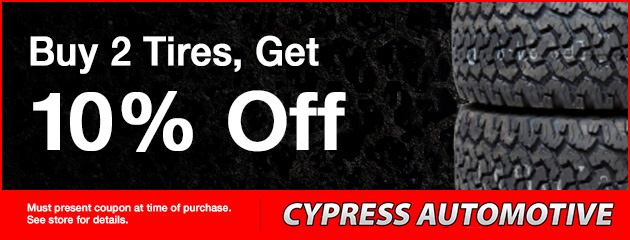 10% Off 2 Tires Special