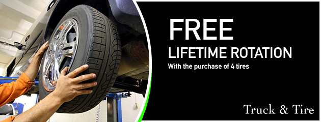Free Lifetime Rotation with Purchase of 4 Tires