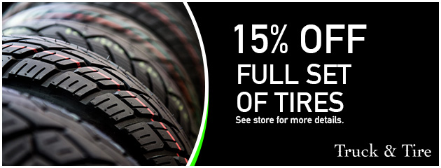 15% Off Full Set of Tires
