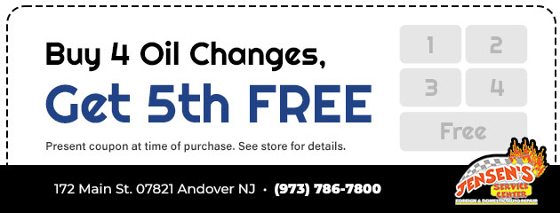 Buy 4 Get 5th Free Oil Change Special