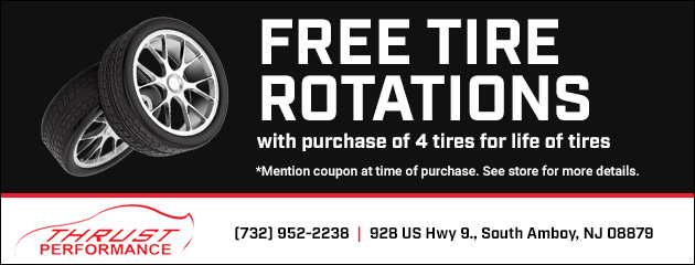 Free Tire Rotations with Purchase of 4 New Tires for Life of Tires