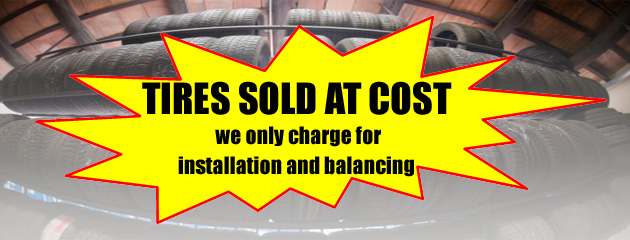 Tires Sold At Cost