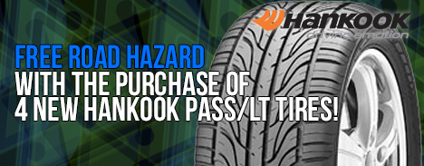 FREE Road Hazard with Hankook Tire Purchase