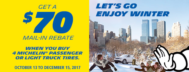 Michelin Canada Get a $70 Rebate With Purchase of 4 Tires