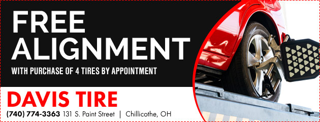Free Alignment With Purchase of 4 Tires by Appointment