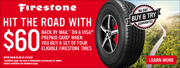 Fix Tire Without Car, Firestone 60 Back By Mail On Select Tires, Fix Tire Without Car