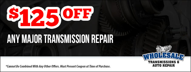 $125 Off Any Major Transmission Repair