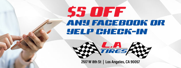 $5 off any Facebook or Yelp check-in