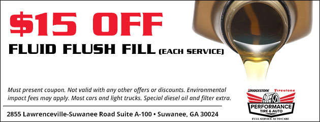 $15 Off Fluid Flush & Fill Service 