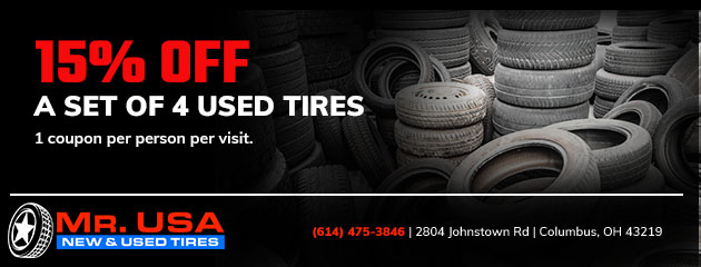 15% Off a Set of 4 Used Tires