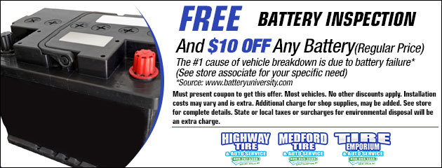 $10 Off Any Battery Special