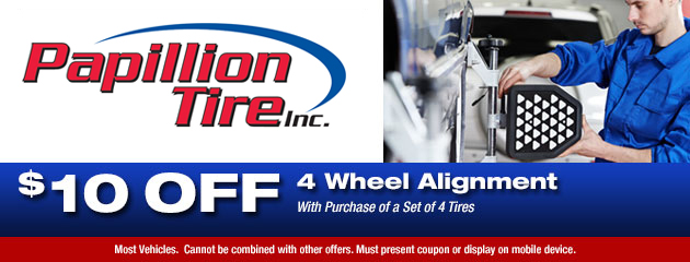 $10 Off 4 Wheel Alignment Special