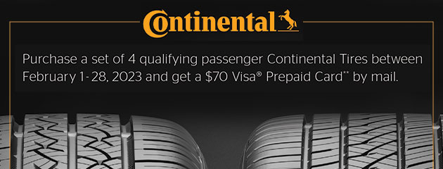 Continental - $70 Rebate