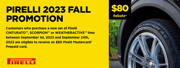 Pirelli $80 Rebate