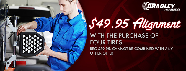 $49.95 Alignment with the purchase of four tires