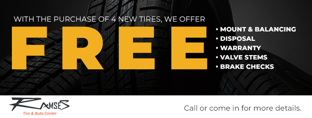 Free Package with 4 New Tires