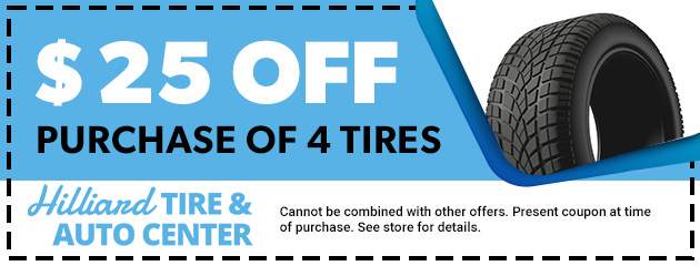 $25 Off 4 New Tires