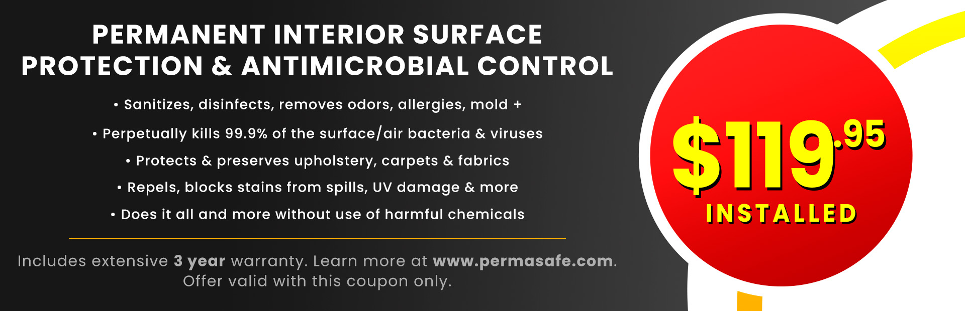Permanent Interior Surface Protection & Antimicrobial Control