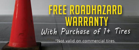 Free Roadhazard Warranty