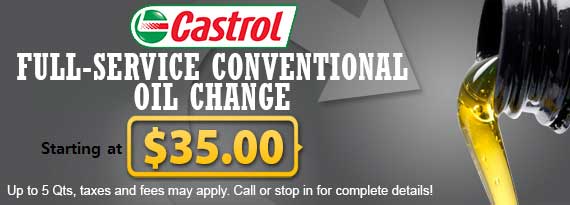 Castrol Full Service Oil Change Starting at $35.00