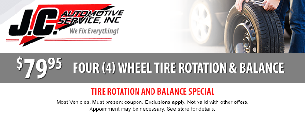4 Wheel Tire Rotation & Balance Special 