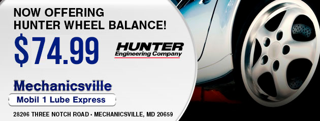 Now Offering Hunter Wheel Balance!