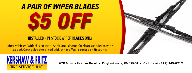 $5.00 Off Any Pair of Wiper Blades