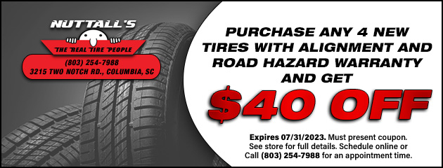 Nuttall Tire :: Columbia SC Tires & Auto Repair Shop