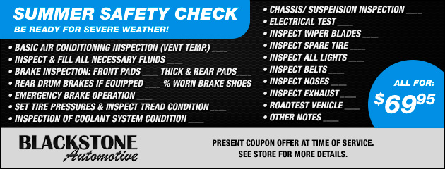 Summer Safety Check Special