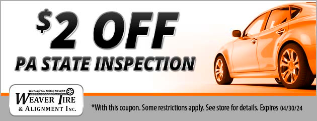 $2 Off PA State Inspection
