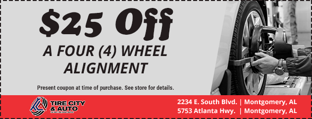 $25 Off a Four (4) Wheel Alignment