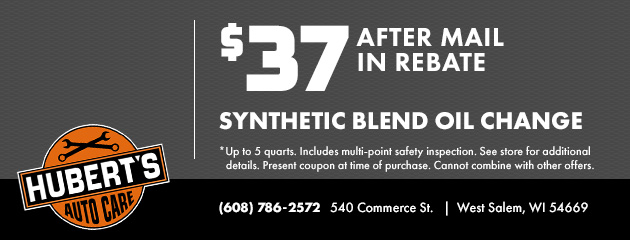 Synthetic Oil Change Special