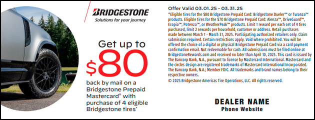 Bridgestone Rebate