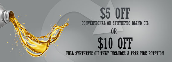 $5 Off Conventional or Synthetic Blend Oil