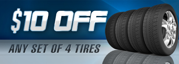 $10 Off the Purchase of 4 Tires