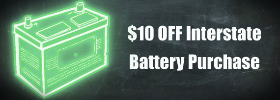 $10 off Interstate Battery Purchase