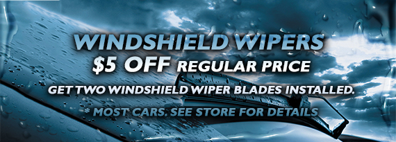 Windshield Wipers $5 Off