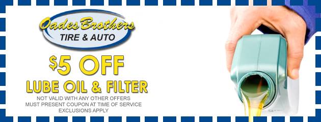 $5 OFF Lube Oil & Filter