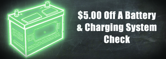 $5.00 Off A Battery & Charging System Check