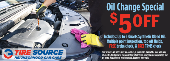 Oil Change Special $5 Off