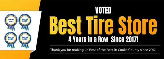 Voted Best Tire Store 4 Years in a Row